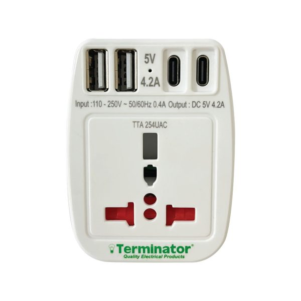 Multipin Universal Travel Adaptor with 4 USB