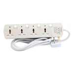 4 Way Universal Power Extension Socket With 3 LED Surge Protection