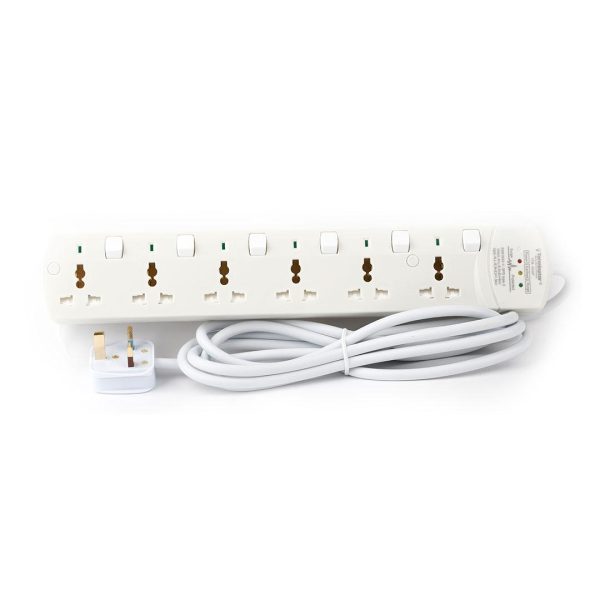 2-NXPowerLite-Copy-444 6 Way Universal Power Extension Socket With 3 LED Surge Protection