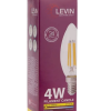 LEVIN LED C37 Fillament Candle bulb E14 Warm Light 4W