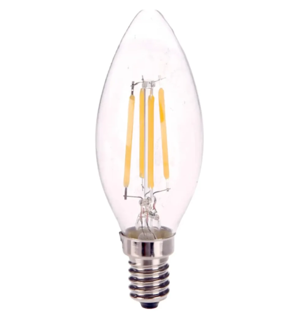 LEVIN LED C37 Fillament Candle bulb E14 Warm Light 4W
