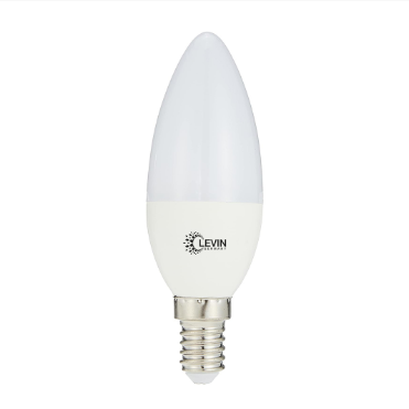 LEVIN LED C37 Candle bulb E14 Warm Light 6W 3000K