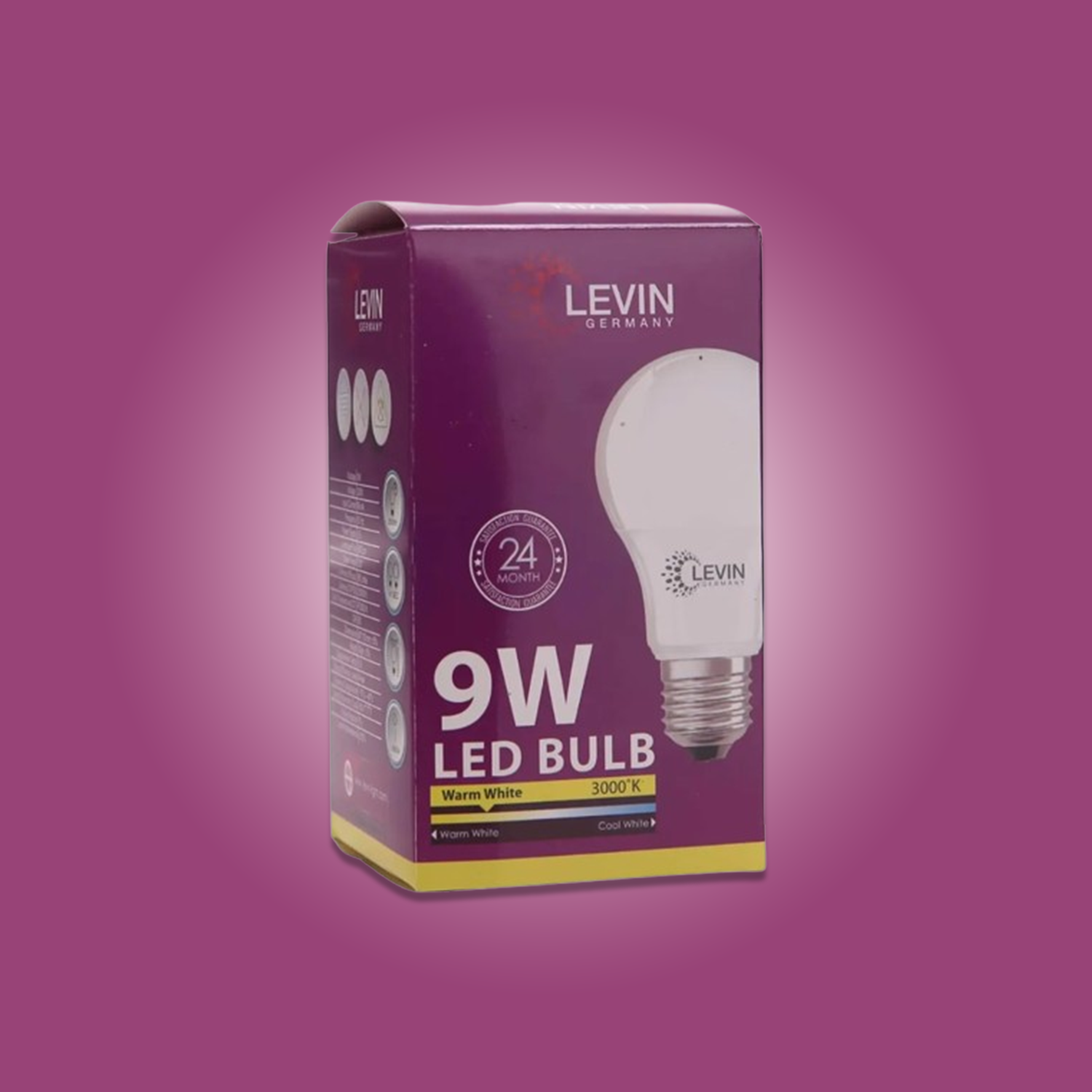 LEVIN LED A-Bulb 9W E27 3000K Warm Light – remgeeshop