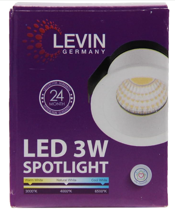 Mini Spot Light 3W - 3000K Warm White 37 x 30mm Cutout 30mm