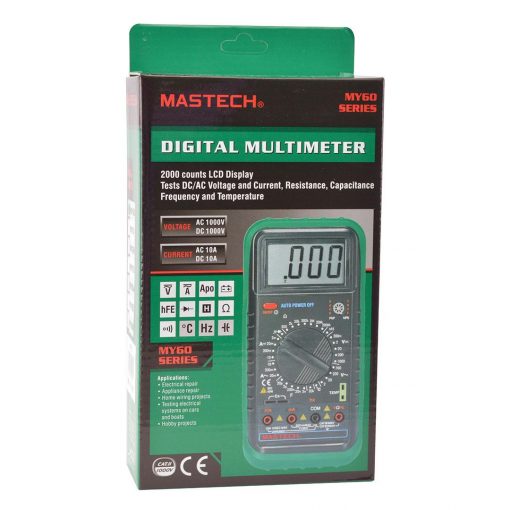Digital Multimeter (Resistance Transistor hFE Diode Continuity Buzzer and Data Hold)