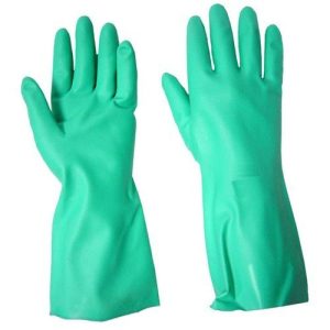PVC-rubber-gloves Green Nitrile Gloves (Heavy duty Nitrile gloves)