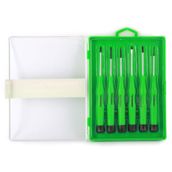 1-NXPowerLite-Copy-170 Screw Driver Set 6 Pcs 1.5mm 2mm 2.5mm (+&-) Mini Heads Mixed With Plastic Handle