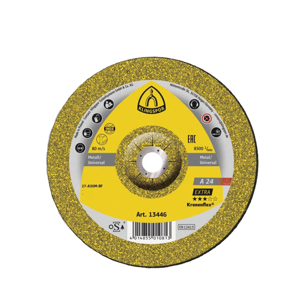 Disc Grinding 9.0" X 1/4" X 7/8" A24 Extra Kronenflex (229X6X22MM)