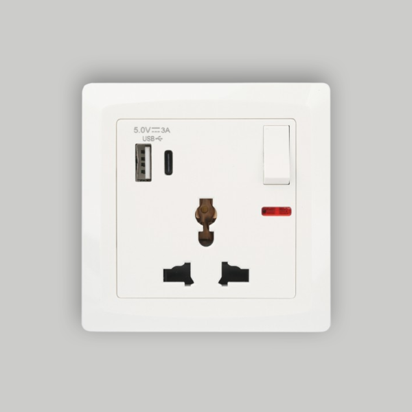 Wall Plate With Universal Socket