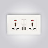 Wall Plate with 2 Universal Sockets
